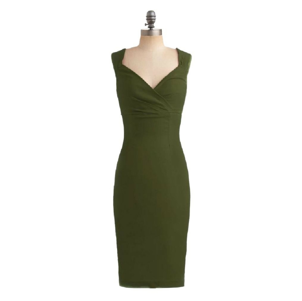 ✦Rock Steady Pinup Lady Love Dress Green Retro S✦